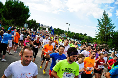 Fun Run Fundaci PortAventura, 2014 Calentamiento y salida