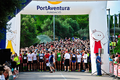 Fun Run Fundaci PortAventura, 2014 Calentamiento y salida