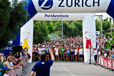 Fun Run Fundaci PortAventura, 2014 Calentamiento y salida