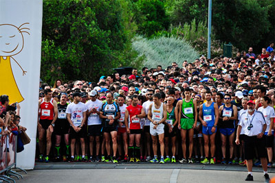 Fun Run Fundaci PortAventura, 2014 Calentamiento y salida