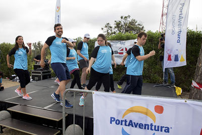 Fun Run Fundaci PortAventura, 2016 Calentamiento y salida